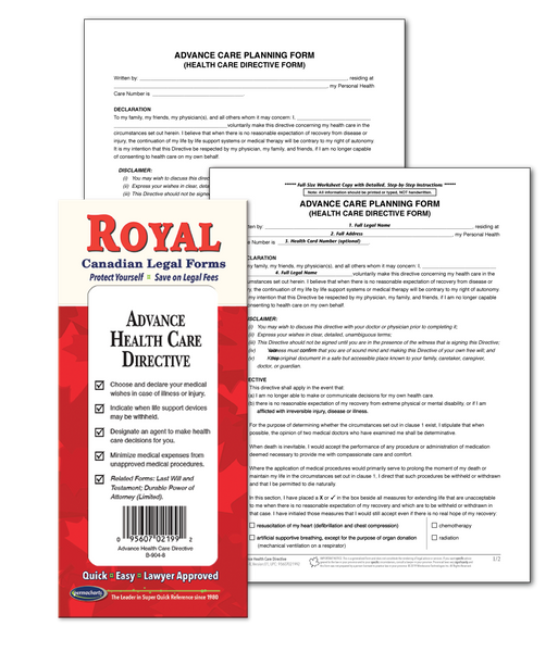 Advance Health Care Directive - Canadian - Do-it-Yourself Legal Forms