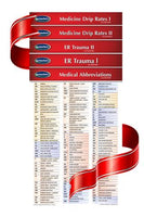 EMT - Nursing Emergency Medicine Pocket Charts - 5 Quick Reference Guide Bundle