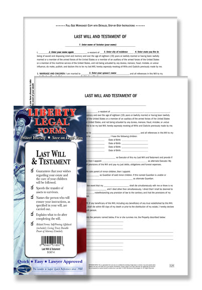 Last will & Testament Form