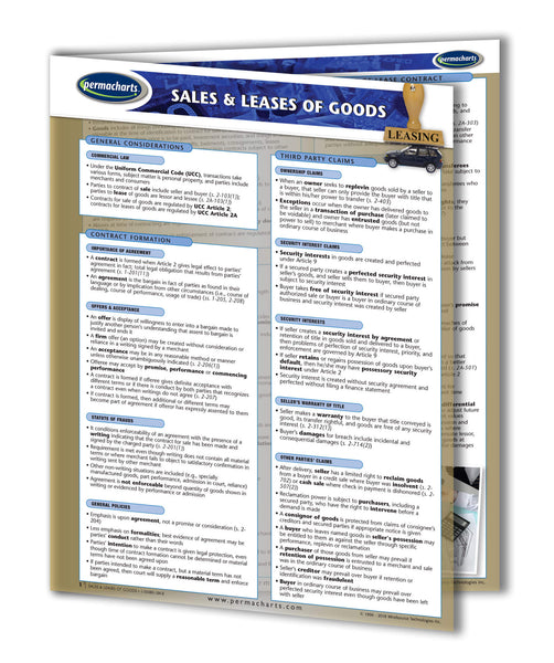 Business & Professional Development - Sales & Leases Of Goods