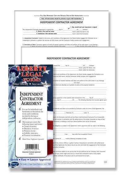Legal Form - Independent Contractor's Agreement - USA