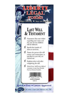 Legal Form Last Will & Testament - Permacharts