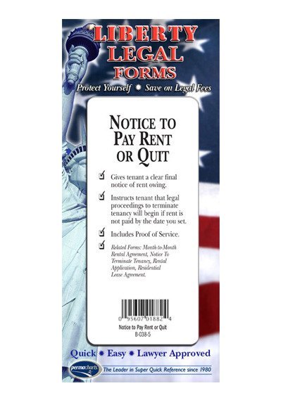 Legal Form - Notice To Pay Rent Or Quit - USA