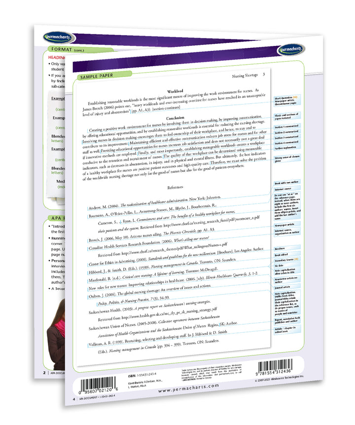 APA References Documentation - Quick Reference Guide – Permacharts.com
