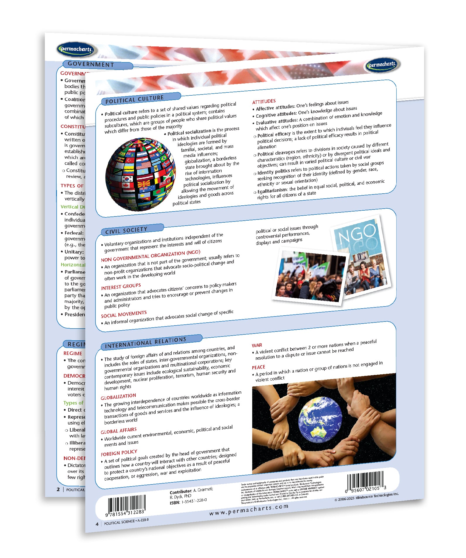Political Science Study Guide - Quick Reference Resource – Permacharts.com