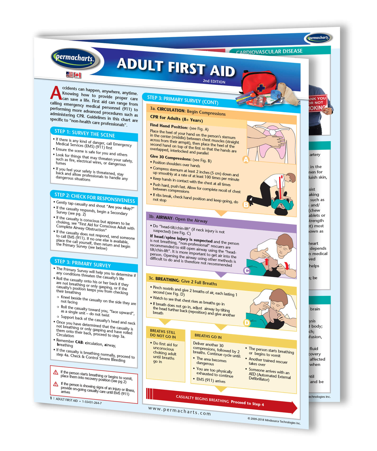 Adult First Aid Guide - Laminated - First Aid Chart adult-first-aid-guide-laminated-first-aid-chart