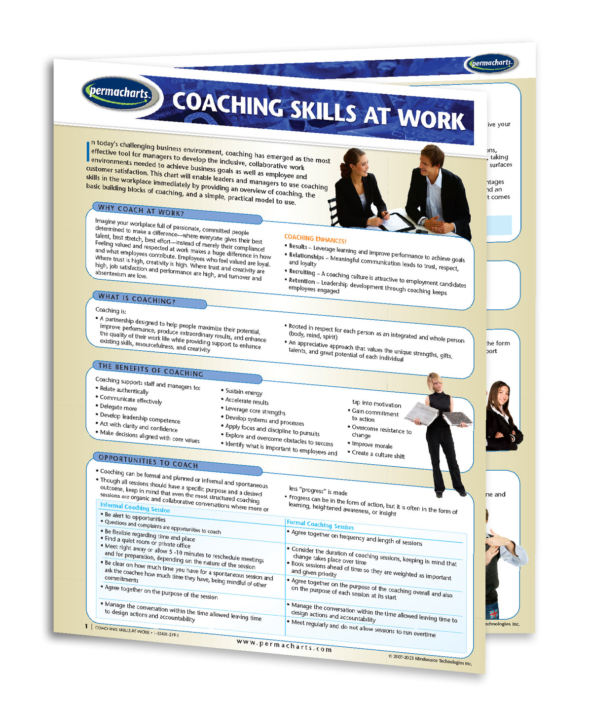 Effective Coaching Skills Guide At Work - Quick Reference – Permacharts.com
