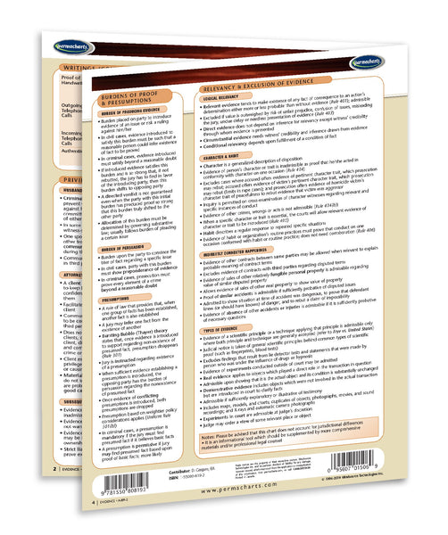 Evidence Law Front- Permacharts