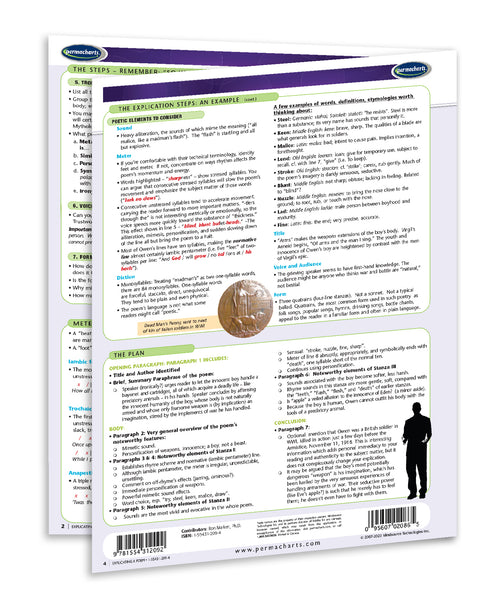 Explicating a Poem - Writing Guide - Quick Reference Chart