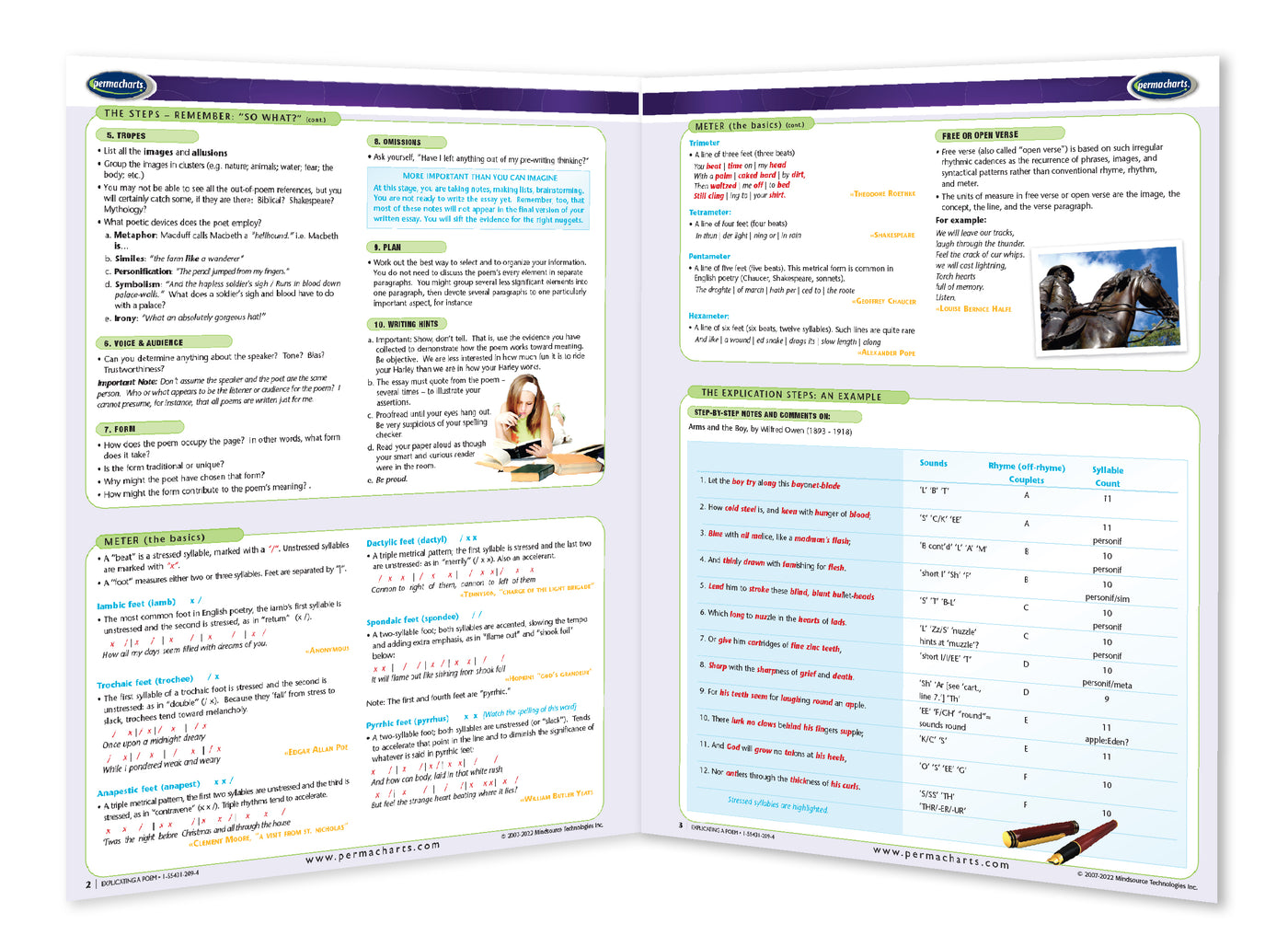 Guidelines for Explicating a Poem - Quick Reference Guide – Permacharts.com