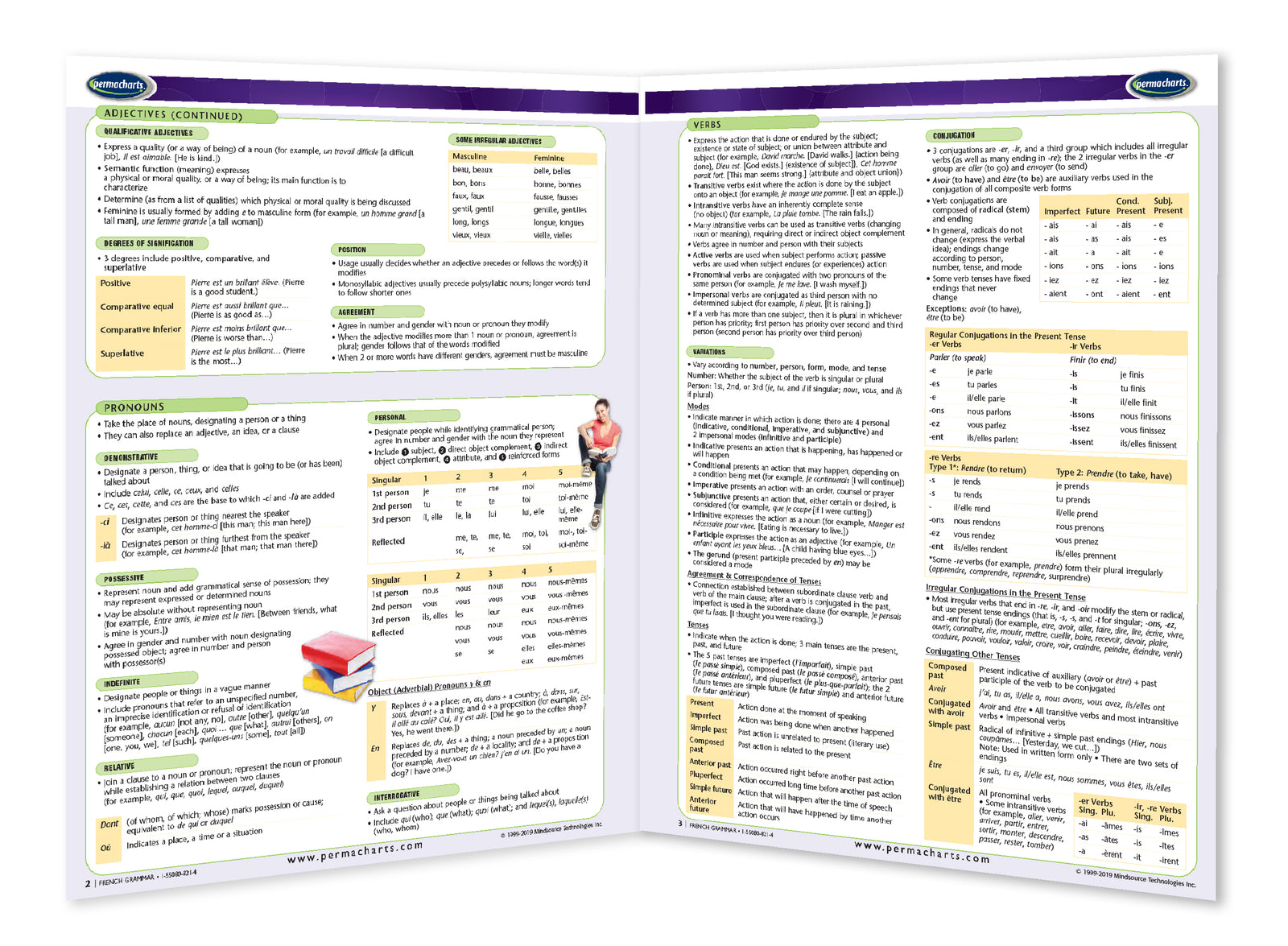 French Grammar Study Guide - Quick Reference Resource – Permacharts.com