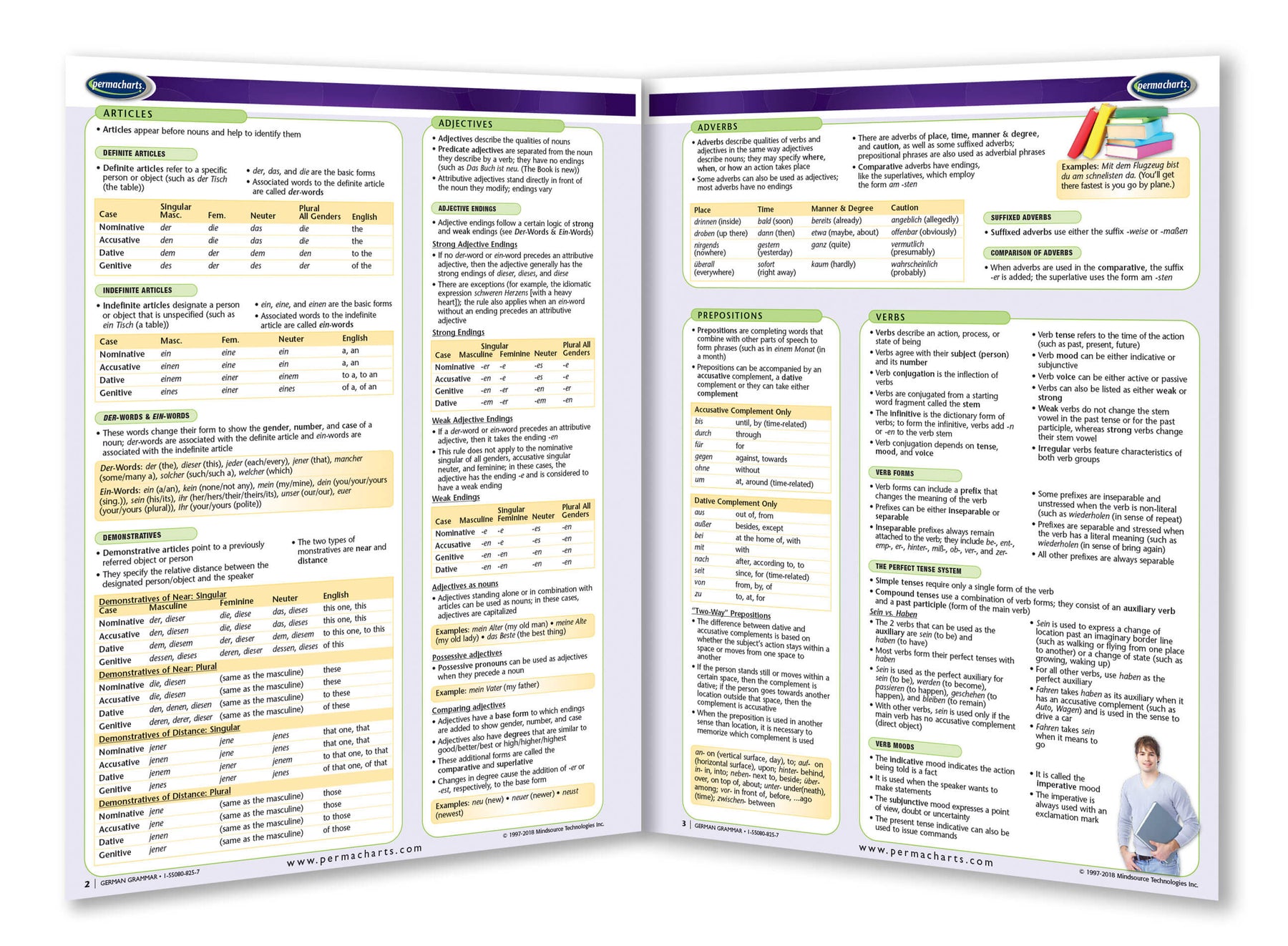 German Grammar Guide - Quick Reference Resource – Permacharts.com