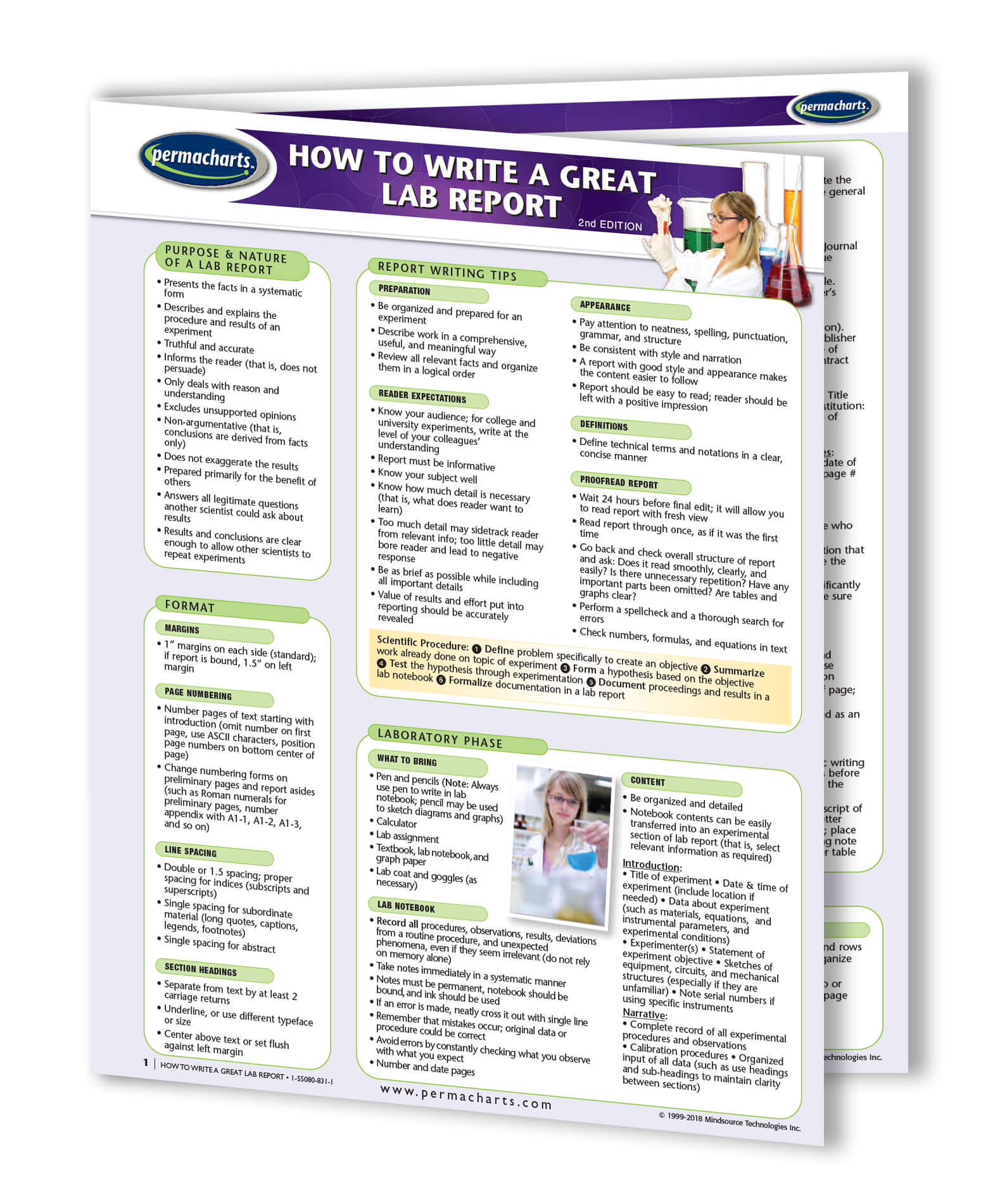 Lab Report Folder Writing Good Lab Reports - Quick Reference Guide – Permacharts.com