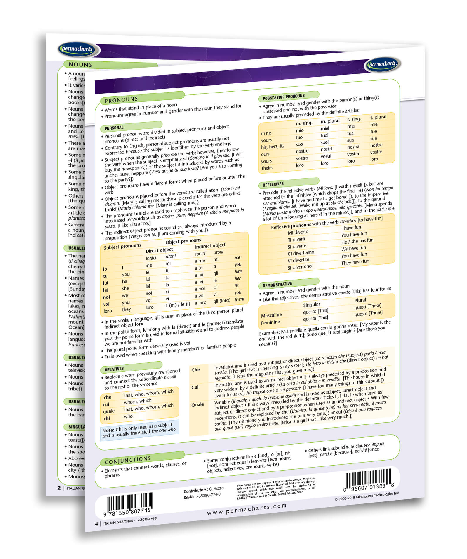 Italian Diction Guide.pdf Italian Grammar Study Guide - Quick Reference Resource – Permacharts.com