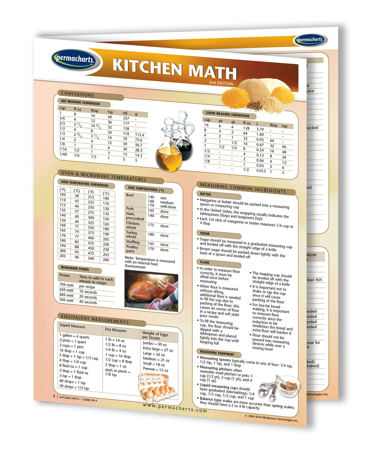 Cooking Math Workbook Pdf Kitchen Math Workbook - Cooking - Quick Reference Guide – Permacharts.com