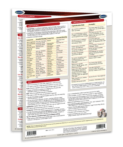 Law - Legal Writing - Canadian