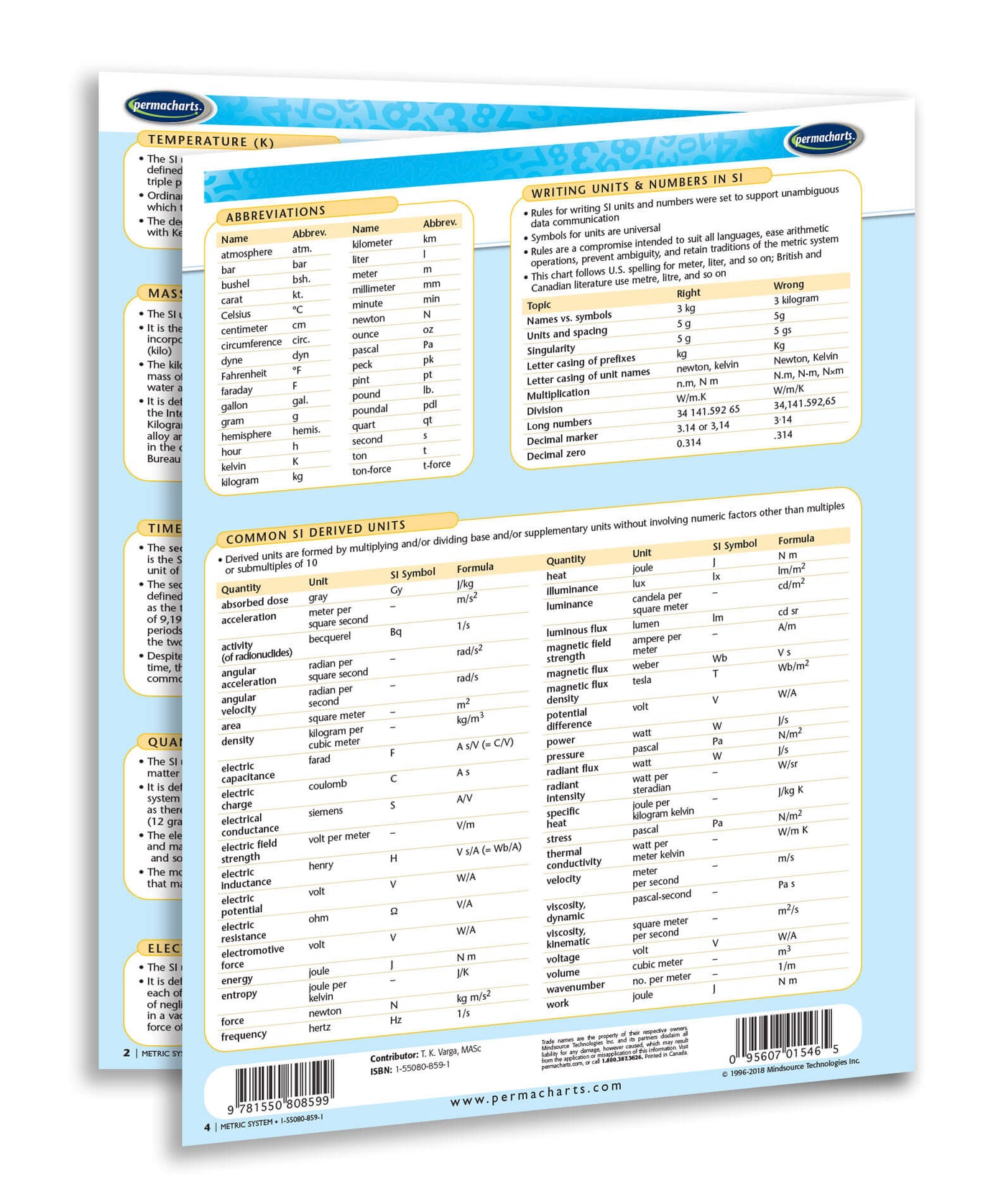 Metric System Study Guide - Quick Reference Resource – Permacharts.com