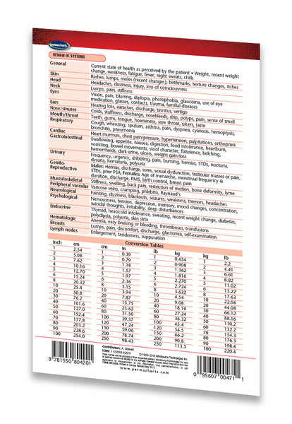 Medicine & Anatomy - Patient History Checklist (Pocket Size) page 2