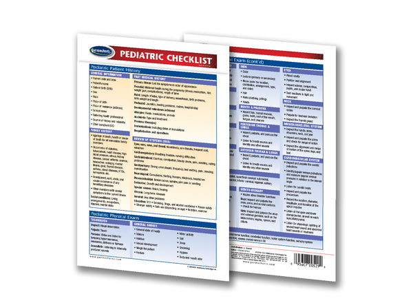 Medicine & Anatomy - Pediatric Checklist (Pocket Size)