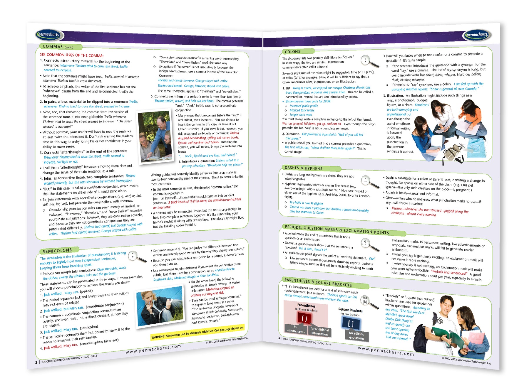 Punctuation in Formal Writing - Quick Reference Guide – Permacharts.com