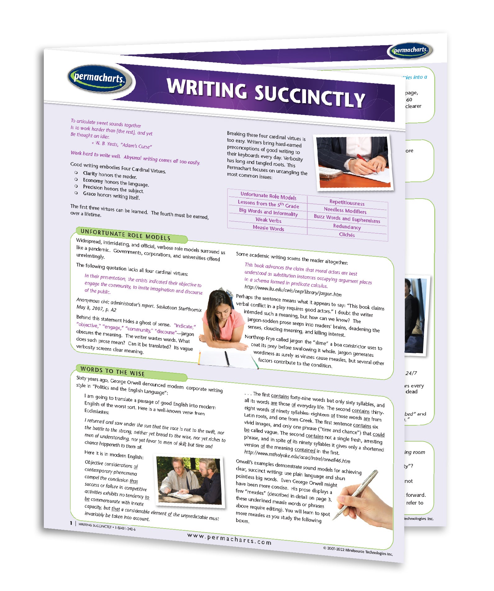 Succint Example Tips Writing Succinctly - Quick Reference Guide – Permacharts.com