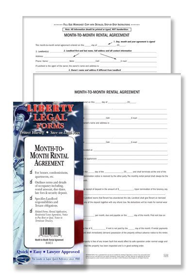 Legal Form - Month-to-Month Rental Agreement - USA