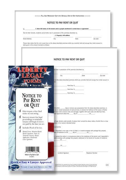 Legal Form - Notice To Pay Rent Or Quit - USA