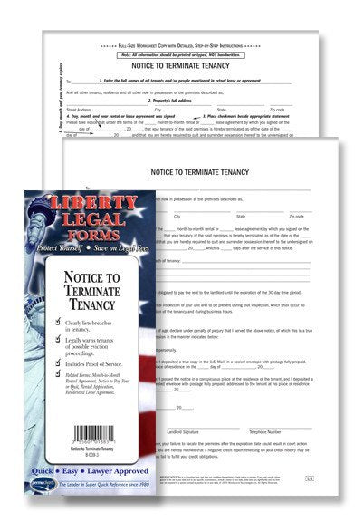 Legal Form - Notice To Terminate Tenancy - USA